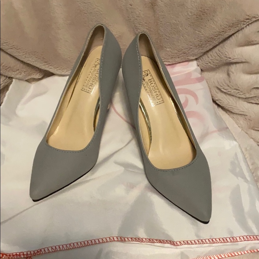Grey high heels